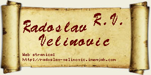 Radoslav Velinović vizit kartica